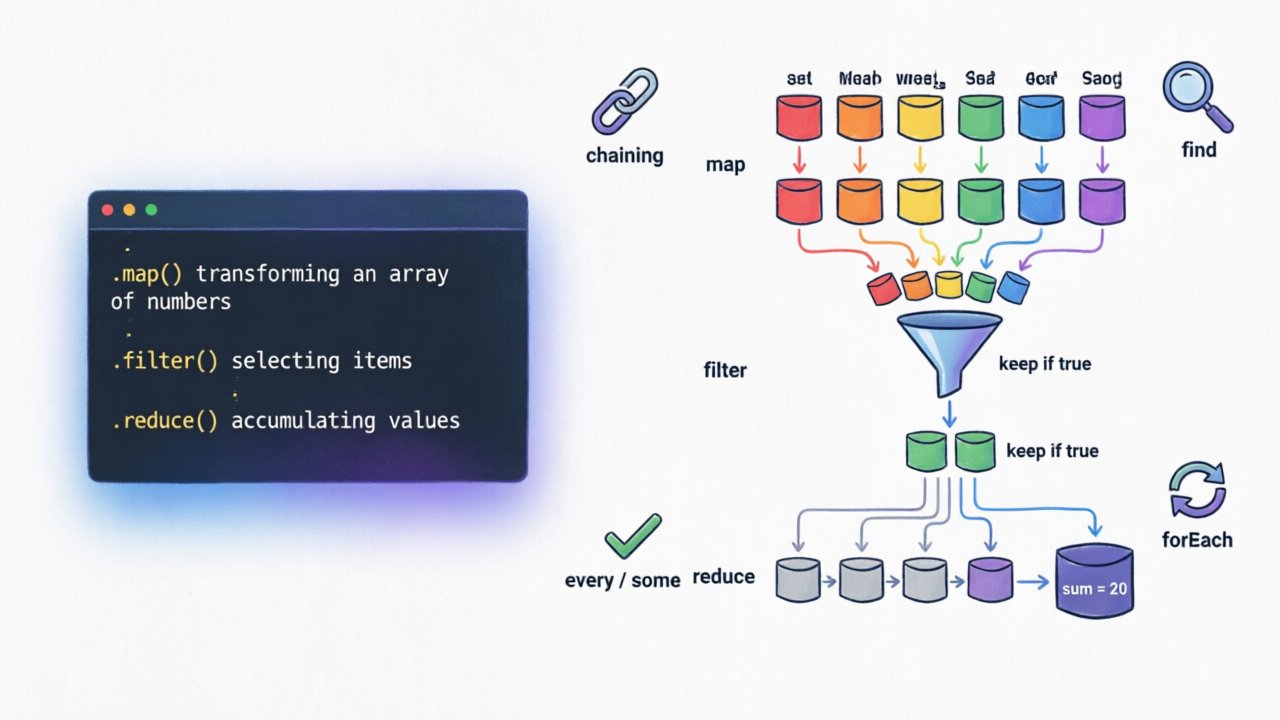 Minh họa JavaScript Array Methods — map, filter, reduce